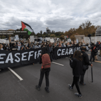 JEWISH ACTIVISTS CALL FOR GAZA CEASEFIRE IN DC. OCTOBER 18, 2023 (JVP TWITTER)